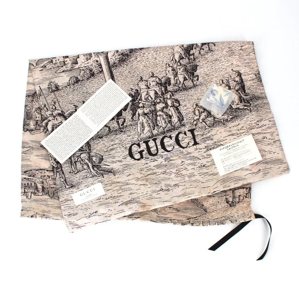 GUCCI Herbarium Ivory Blue Floral Butterfly Canvas Leather Large Tote Handbag - Picture 10 of 10